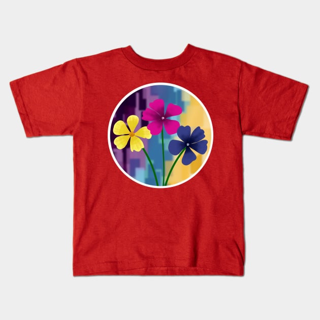 Floral Design Kids T-Shirt by Scratch